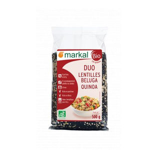 Duo Lentilles Beluga Quinoa 500g De Non Ue