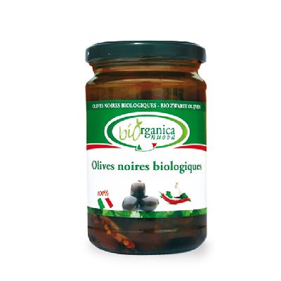 Olives Noires Entieres Saumure 180 G